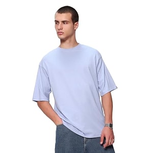 Bewakoof Mens Solid Oversized Fit Half Sleeve