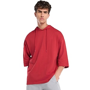 Bewakoof Mens Solid Oversized Fit Half Sleeve