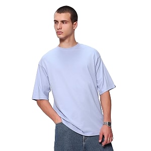 Bewakoof Mens Solid Oversized Fit Half Sleeve