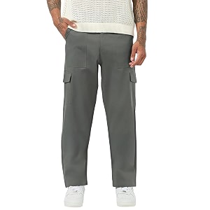 Bewakoof Mens Straight Fit Mid Rise Pants