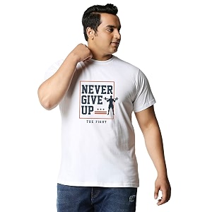 Bewakoof Mens Typography Regular Fit Half Sleeve