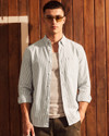 BEWAKOOF Men Striped Casual White Shirt