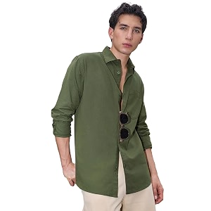 Bewakoof Mens Solid Regular Fit Full Sleeve
