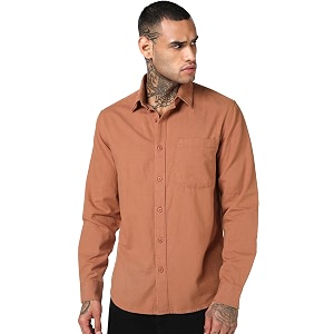 Bewakoof Mens Solid Regular Fit Full Sleeve