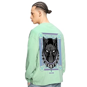 Bewakoof Official Marvel Merchandise Black Panther Mens