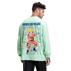 Bewakoof Official Naruto Merchandise Mens Graphic Printed