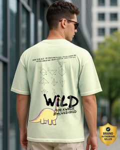 BEWAKOOF Printed Men Round Neck Green T-Shirt