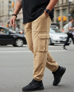 bewakoof men solid brown track pants