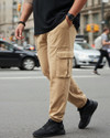 BEWAKOOF Solid Men Brown Track Pants