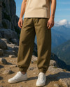 BEWAKOOF Solid Men Green Track Pants