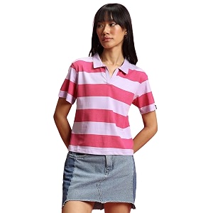 Bewakoof Womens 100 Cotton Striped Regular Fit