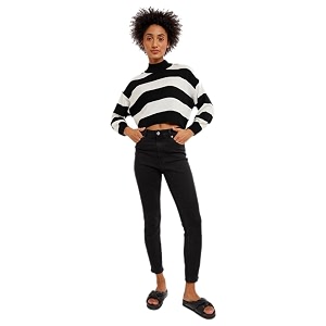 bewakoof women39s acrylic oversized fit high neck sweater  sweater for women winter wear
