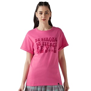 Bewakoof Womens Graphic Printed 100 Cotton T-Shirt