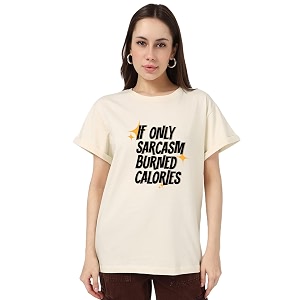 bewakoof women39s my badass graphic printed 100 cotton t-shirt - boyfriend fit round neck half sleeve