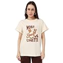 Bewakoof Women's My Badass Graphic Printed 100% Cotton T-Shirt - Boyfriend Fit, Round Neck, Half Sleeve