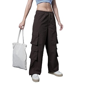 Bewakoof Womens Relaxed Fit Mid Rise Pants