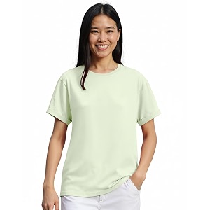 bewakoof women39s solid cotton t-shirt boyfriend fit round neck half sleeve_581053_green_xs