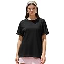 Bewakoof Women's Solid Boyfriend Fit Half Sleeve Round Neck Cotton Jersey T-Shirt