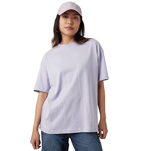 Bewakoof Womens Solid Oversized Fit Half Sleeve
