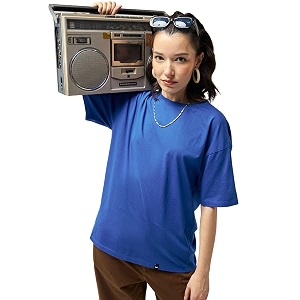 Bewakoof Womens Solid Oversized Fit Half Sleeve