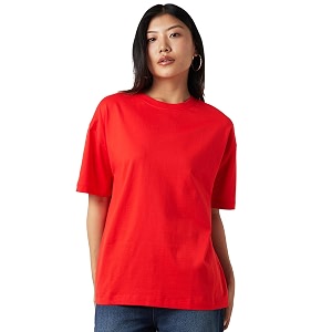 Bewakoof Womens Solid Oversized Fit Half Sleeve