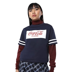 Bewakoof Women Coca cola Block Printed Half
