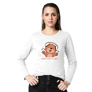 Bewakoof Women Printed Pink Full Sleeve Round