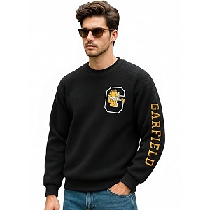 Bewakoof X Garfield Mens Fluff Oversized Fit