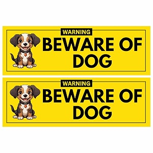 Beware Of Dog Sign Sticker 20.5 x