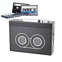 Bewinner Retro Stereo Cassette Player with Earphones, 5.0 Vintage Auto Reverse USB Cassette to MP3 Converter, Playback and Control (A)