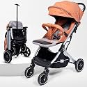 BeyBee Premium Stroller Pram for Baby| Portable Lite Baby Stroller | Travel Friendly Pre Installed Baby Trolley Stroller for Kids Infants Newborn|Stroller for Kids of Age 0 to 3 Years (Peach)