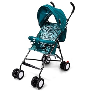 beybee lightweight stroller pram for newborn babyportable one hand fold with waterproof designer fabric cushioned sheet and shock absorptionpre installed air cabin buggykids age 0-5 years black