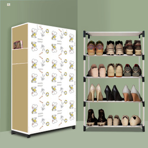 beykury 4 tier foldable shoe rack  space saver universal for entry bedroom  balcony plastic shoe stand dogi modern printa4 4 shelves diydo-it-yourself
