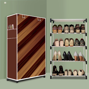 beykury 4 tier foldable shoe rack  space saver universal for entry bedroom  balcony plastic shoe stand