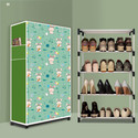 BEYKURY 4 Tier Foldable Shoe Rack – Space Saver, Universal for Entry, Bedroom & Balcony Plastic Shoe Stand
