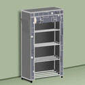BEYKURY 4 Tier Foldable Shoe Rack – Space Saver, Universal for Entry, Bedroom & Balcony Plastic Shoe Stand