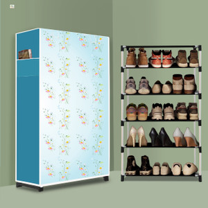 beykury 5 tier foldable shoe rack  space saver universal for entry bedroom  balcony plastic shoe stand