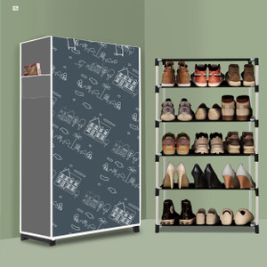 beykury 5 tier foldable shoe rack  space saver universal for entry bedroom  balcony plastic shoe stand