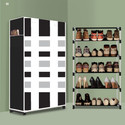 BEYKURY 5 Tier Foldable Shoe Rack – Space Saver, Universal for Entry, Bedroom & Balcony Plastic Shoe Stand