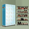 BEYKURY 5 Tier Foldable Shoe Rack – Space Saver, Universal for Entry, Bedroom & Balcony Plastic Shoe Stand