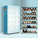 BEYKURY 6 Tier Foldable Shoe Rack – Space Saver, Universal for Entry, Bedroom & Balcony Plastic Shoe Stand