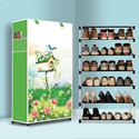 BEYKURY 6 Tier Foldable Shoe Rack – Space Saver, Universal for Entry, Bedroom & Balcony Plastic Shoe Stand