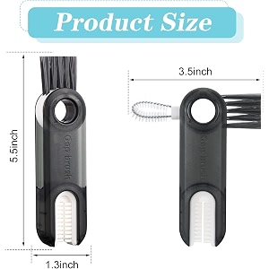 beyond basic 3 in 1 multifunctional cleaning brush3 in 1 tiny bottle cup lid detail straw cleaner tools multi-functional crevice multifunctional cleaning pack of 2