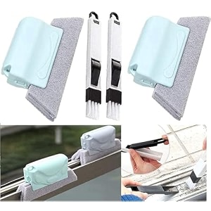combo of window groove frame cleaning brush door track cleaning brushes for window slot keyboard with mini dustpan dust cleaner tool for all corners