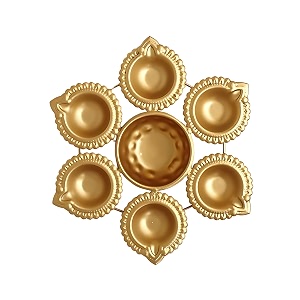 beyond gifting diya urli handcrafted bowl for floating flowers amp tea light candles home living room office amp table decor diwali decoration items premium metal color gold medium 100 count