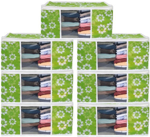 beyond imagine new fordable storage organizer bag for blanket quilt clothes dress garment wardrobe luggage cover pack of 7 green