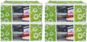 Beyond Imagine New Fordable Storage Organizer Bag for Blanket Quilt Clothes Dress Garment Wardrobe Luggage Cover (Pack Of 4, Green)