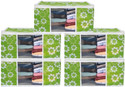 Beyond Imagine New Fordable Storage Organizer Bag for Blanket Quilt Clothes Dress Garment Wardrobe Luggage Cover (Pack Of 5, Green)