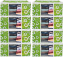 Beyond Imagine New Fordable Storage Organizer Bag for Blanket Quilt Clothes Dress Garment Wardrobe Luggage Cover (Pack Of 8, Green)