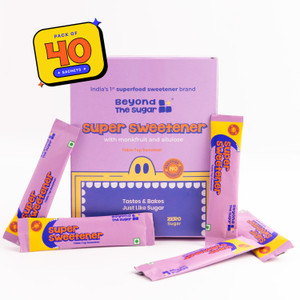 beyond the sugar monk fruit  allulose natural sweetener  no erythritol  diabetic friendly sweetener 40 sachet